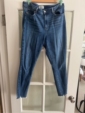 PAIGE Women's Blue High-Rise Skinny Jeans